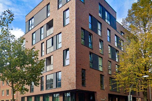 Modernes Gebäude der Zahnarztpraxis Dental Protection Dr. Thomsen Hamburg